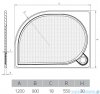 Vayer Citizen Virgo 120x90cm brodzik asymetryczny prawy 